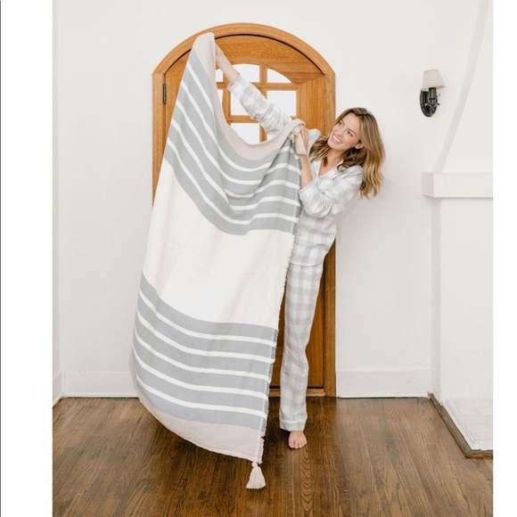 Imani Collective Woven Throw Blanket in Slate - Picture 2 of 6